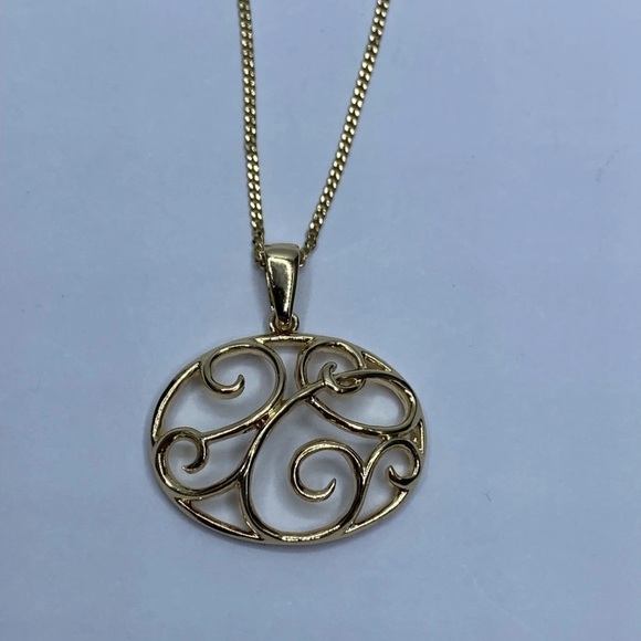 Elegant vintage Gold Pendant Necklace - Picture 2 of 4